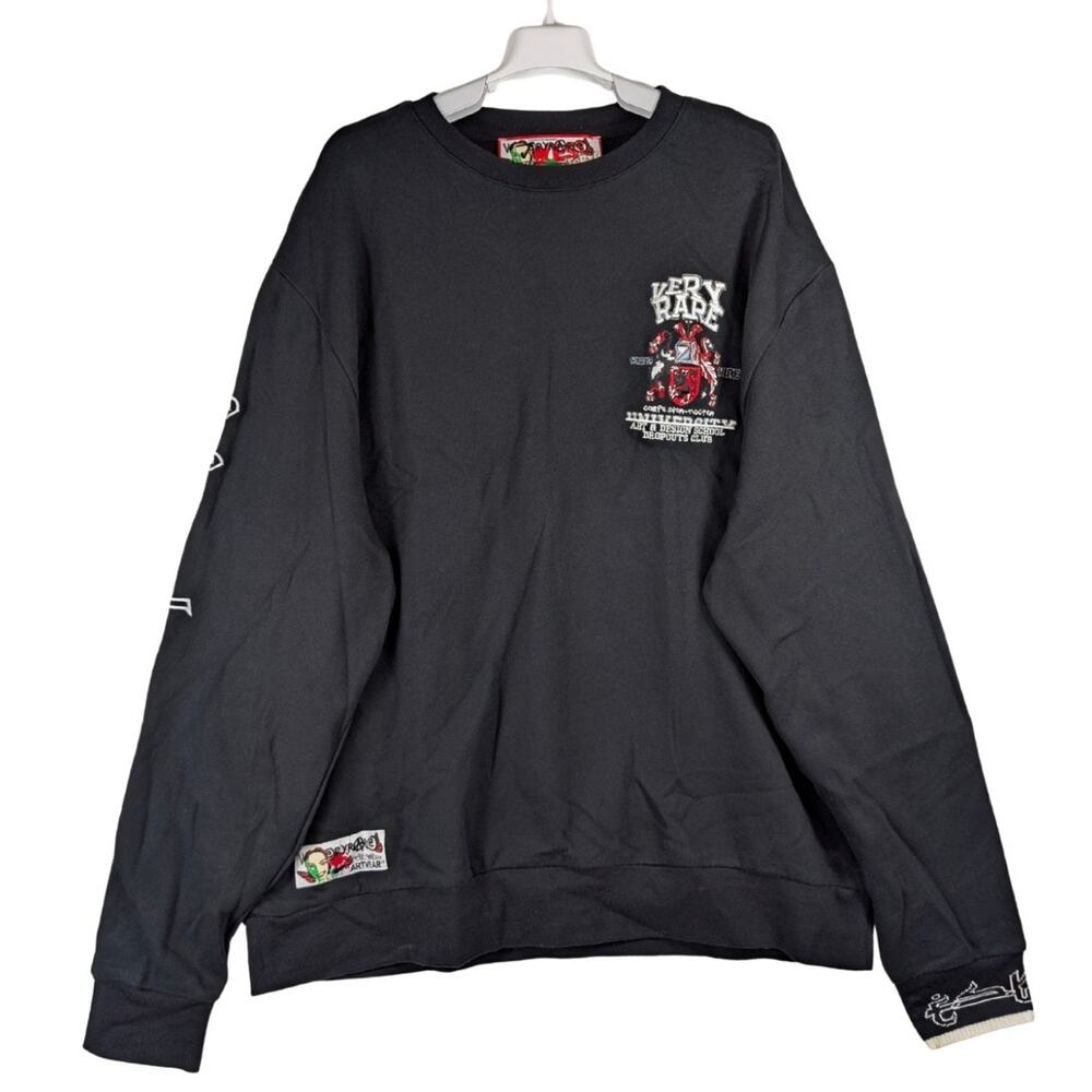 Veryrare Art School Rare Raf Rayes Dropouts Club Black Crewneck Sweater Men’s L